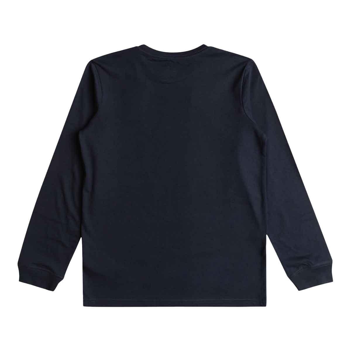 T-Shirt Maniche Lunghe Bambino Circled Script Front LS Youth Navy Blazer Quiksilver
