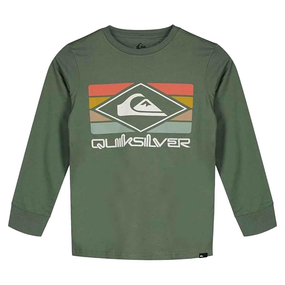 T-Shirt Maniche Lunghe Bambino Rainbow Youth Laurel Wreath Green Quiksilver