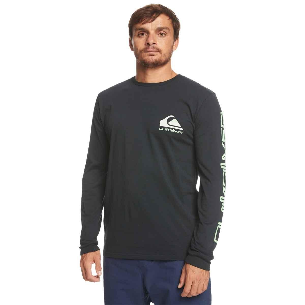 T-Shirt Maniche Lunghe Uomo Omni Logo Black Quiksilver