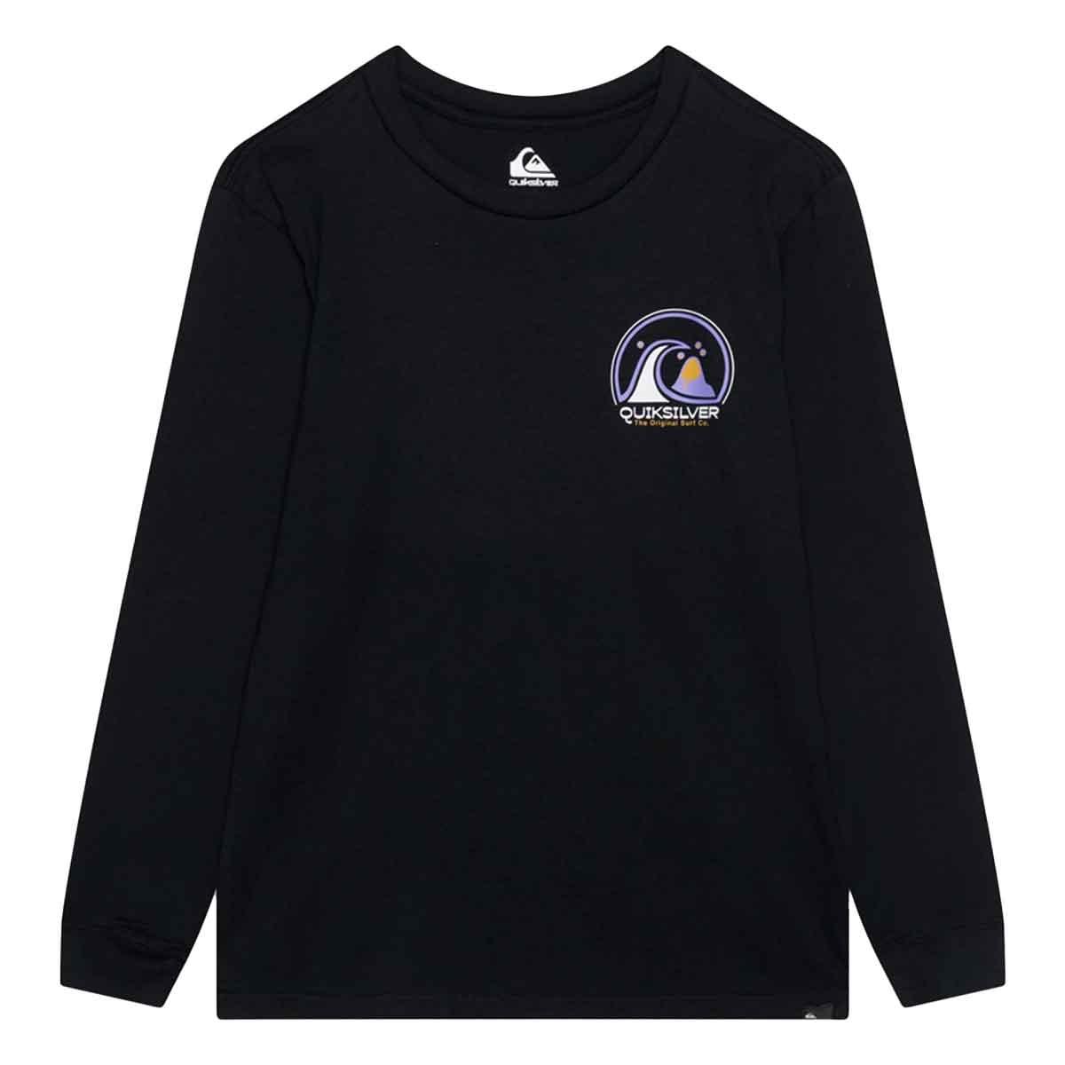 T-Shirt Maniche Lunghe Bambino Clean Circle LS Youth Black Quiksilver