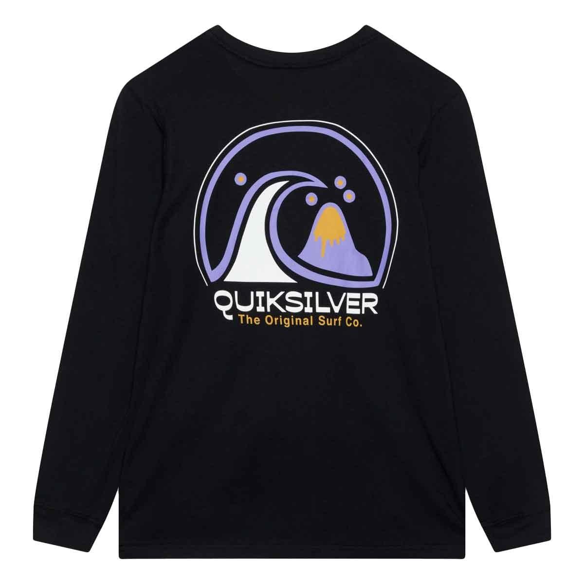 T-Shirt Maniche Lunghe Bambino Clean Circle LS Youth Black Quiksilver