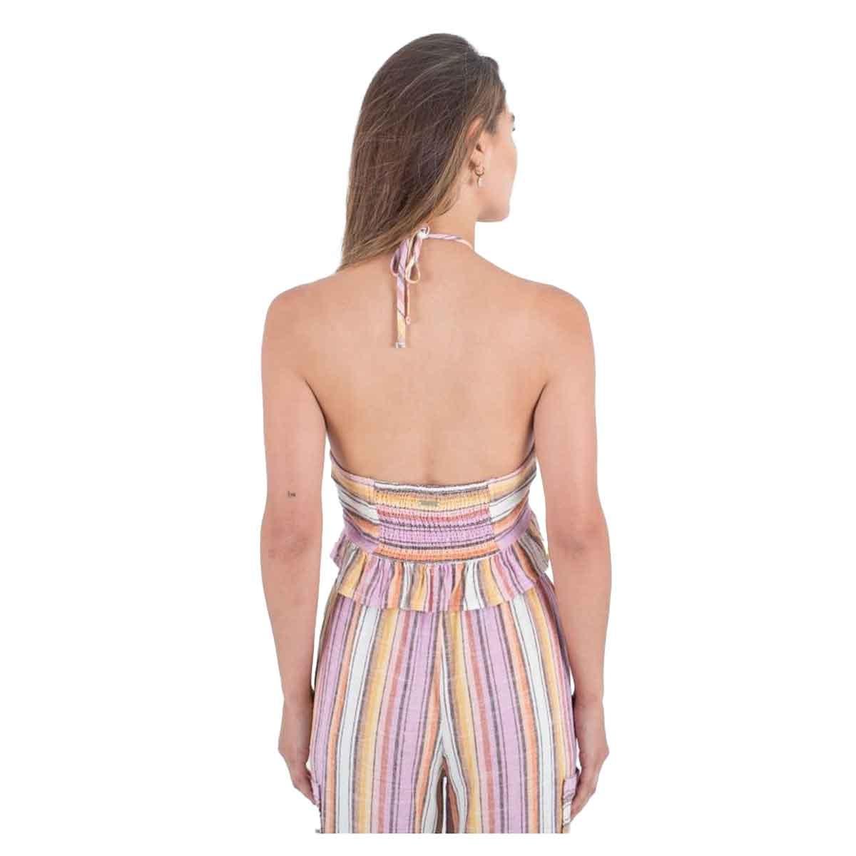 Top Sunset Stripe Halter Hurley
