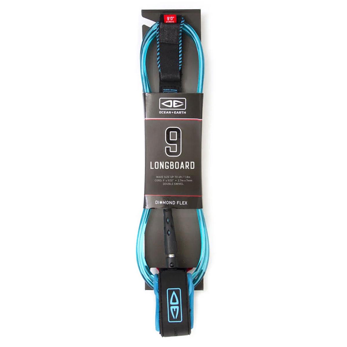 Leash Diamond Flex Ankle 9.0 Ocean Earth