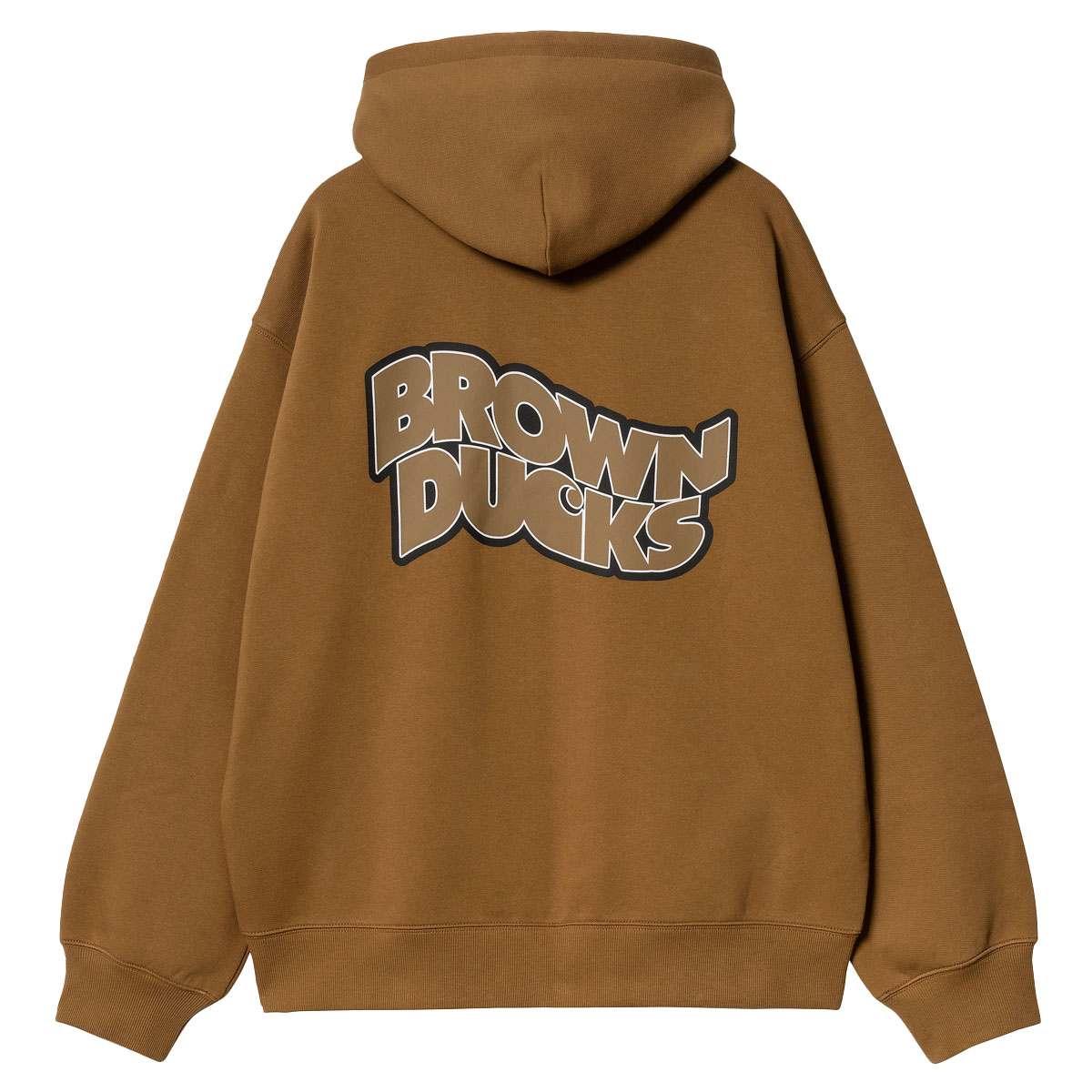 Felpa Hooded Brown Ducks Sweat Carhartt Wip