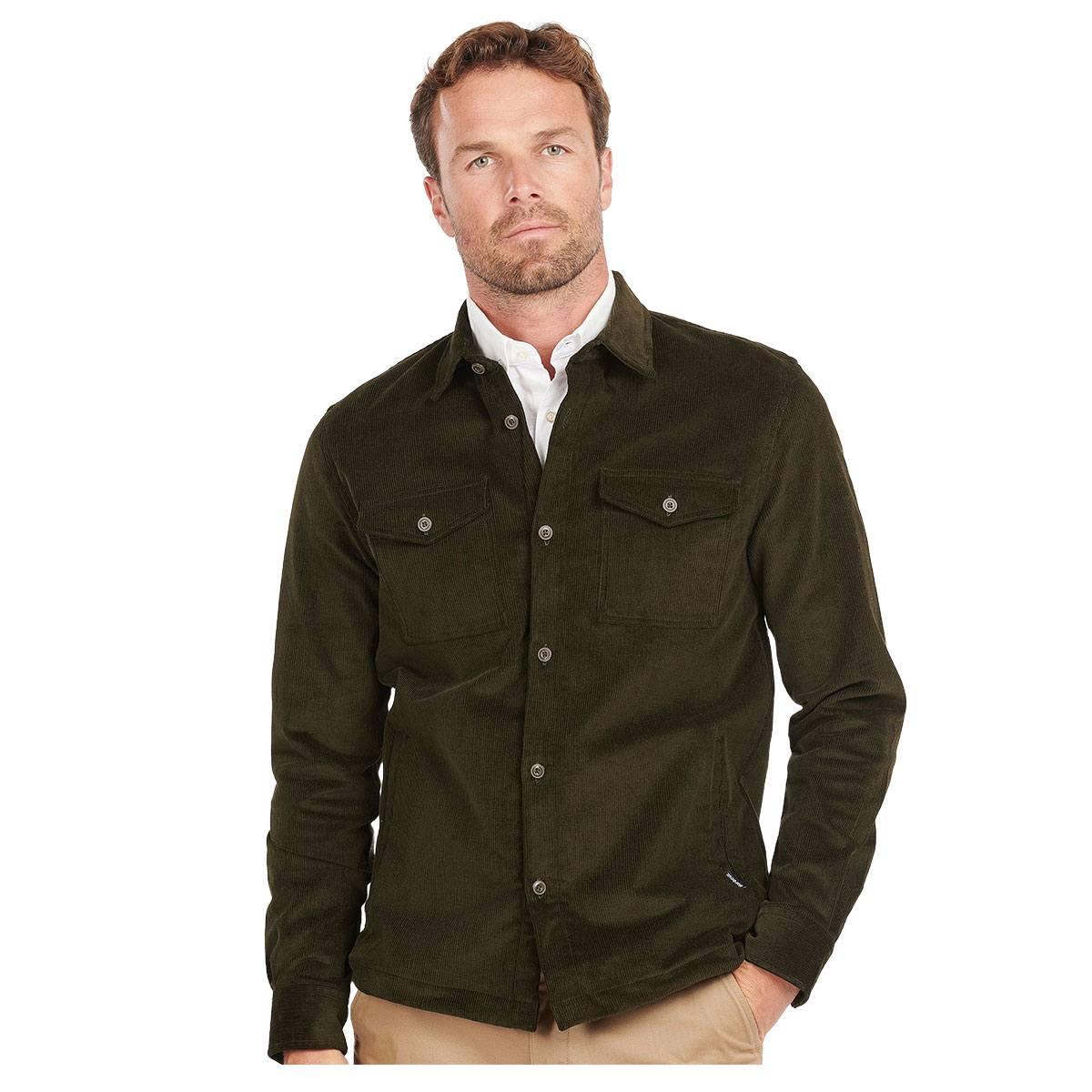 Barbour cord overshirt navy