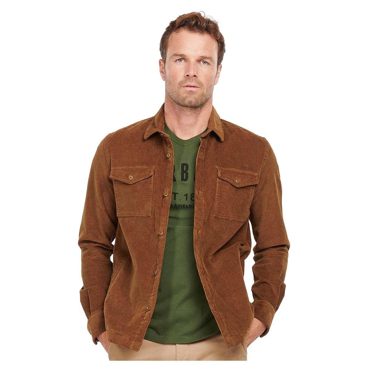 Barbour cord overshirt navy