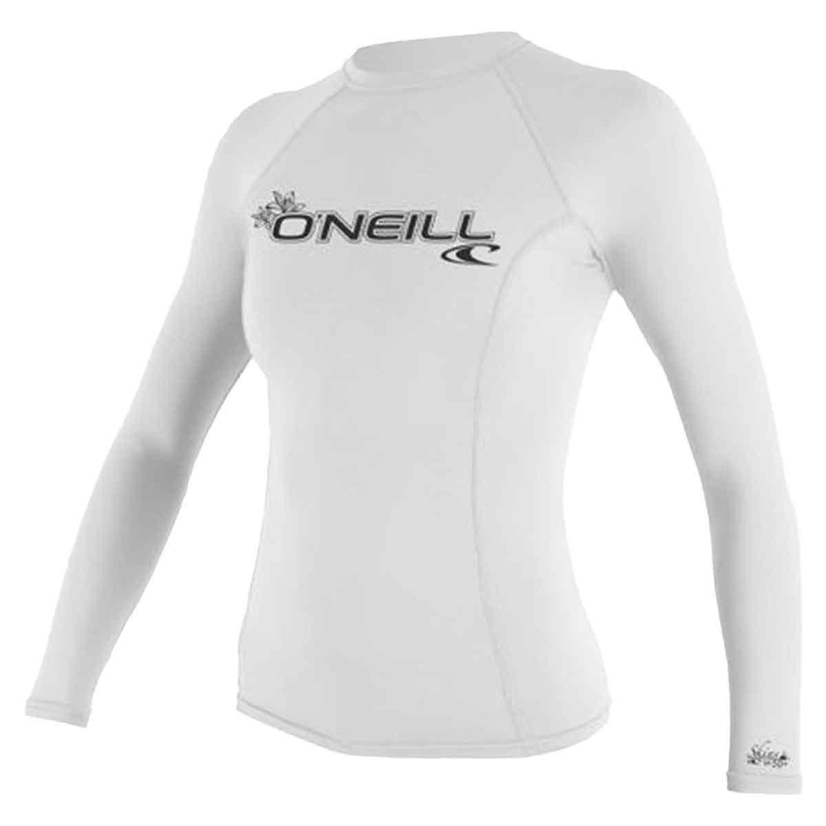 Wms basic skins ls rash guard white
