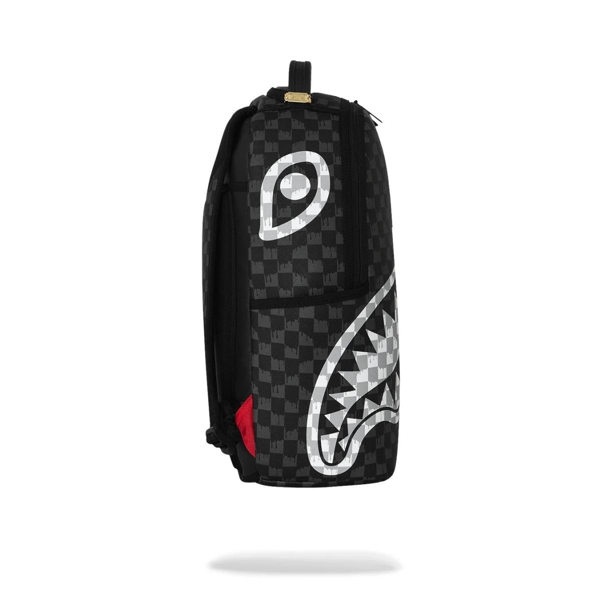 Black and White Drip Check Shark Sprayground