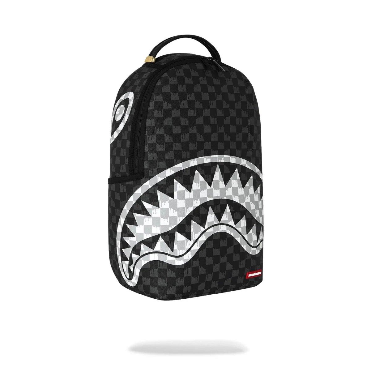 Black and White Drip Check Shark Sprayground