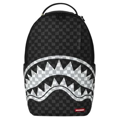 Black and White Drip Check Shark Sprayground